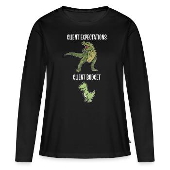 Graphic Designer Graphic Designer Artist - Women's Premium Organic Long Sleeve Shirt - black - Front - Julia (174cm)