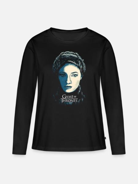 Game Of Thrones Sansa Stark - Frauen Premium Bio Langarmshirt - Schwarz
