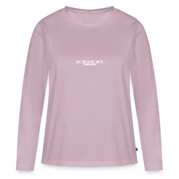 Eindhoven Koordinaten - Frauen Premium Bio Langarmshirt - Altrosa - Vorne - Julia (174cm)