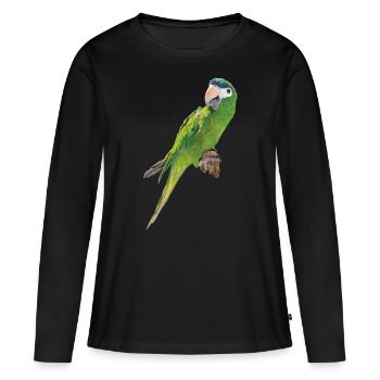 Le noble ara - T-shirt manches longues Premium bio Femme - noir - Devant - Julia (174cm)