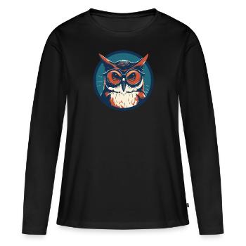 Owl Sunglasses Odd Eagle Owl - Women's Premium Organic Long Sleeve Shirt - black - Front - Julia (174cm)