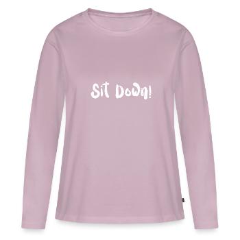 Sit Down! - Softball - Women's Premium Organic Long Sleeve Shirt - dusky pink - Front - Julia (174cm)