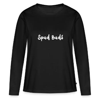 Spud Buds - Légumes - T-shirt manches longues Premium bio Femme - noir - Devant - Julia (174cm)