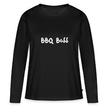 BBQ Boss - BBQ - T-shirt manches longues Premium bio Femme - noir - Devant - Julia (174cm)