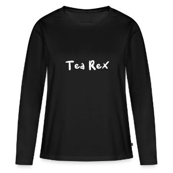 Tea Rex - Tea - Women's Premium Organic Long Sleeve Shirt - black - Front - Julia (174cm)