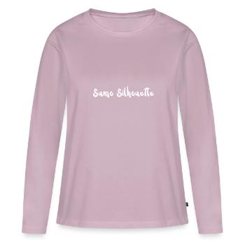 Sumo Silhouette - Combat Sports - Women's Premium Organic Long Sleeve Shirt - dusky pink - Front - Julia (174cm)
