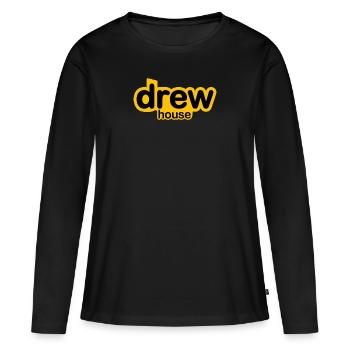Drew Smile House - Women's Premium Organic Long Sleeve Shirt - black - Front - Julia (174cm)