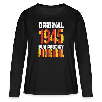 80th Anniversary - Original 1945 - Provençal - Women's Premium Organic Long Sleeve Shirt - black - Front - Julia (174cm)