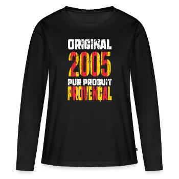 20th Anniversary - Original 2005 - Provençal - Women's Premium Organic Long Sleeve Shirt - black - Front - Julia (174cm)