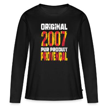 18th Birthday - Original 2007 - Provençal - Women's Premium Organic Long Sleeve Shirt - black - Front - Julia (174cm)