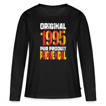 30th Anniversary - Original 1995 - Provençal - Women's Premium Organic Long Sleeve Shirt - black - Front - Julia (174cm)