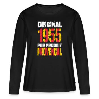 70th Anniversary - Original 1955 - Provençal - Women's Premium Organic Long Sleeve Shirt - black - Front - Julia (174cm)