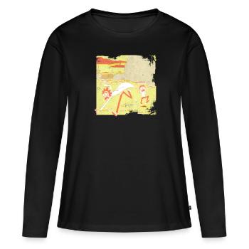 Rick Et Morty Buttworld Planète Fesses - T-shirt manches longues Premium bio Femme - noir - Devant - Julia (174cm)