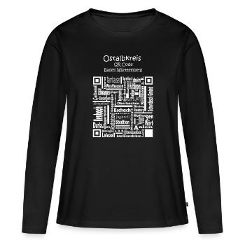 Ostalbkreis Ansprechendes und cooles Desig - Frauen Premium Bio Langarmshirt - Schwarz - Vorne - Julia (174cm)