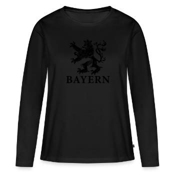 Bayern - Frauen Premium Bio Langarmshirt - Schwarz - Vorne - Julia (174cm)