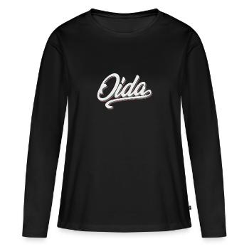 Dialecte viennois Oida - T-shirt manches longues Premium bio Femme - noir - Devant - Julia (174cm)