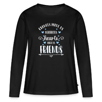 Célébration de l’appartement de quartier - T-shirt manches longues Premium bio Femme - noir - Devant - Julia (174cm)