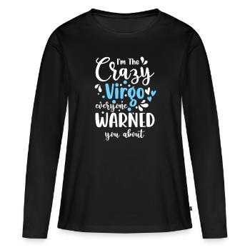 Horoscope Anniversaire Mercure - T-shirt manches longues Premium bio Femme - noir - Devant - Julia (174cm)