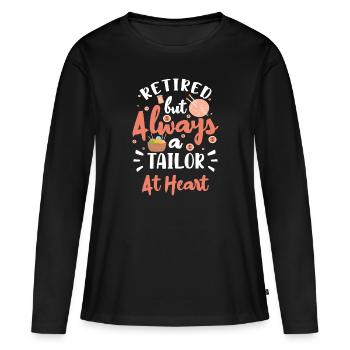 Tailor Thread Pants Bespoke Tailor - Women's Premium Organic Long Sleeve Shirt - black - Front - Julia (174cm)