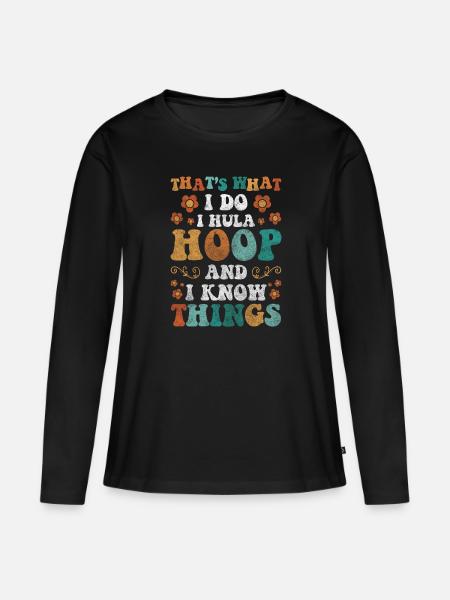 sport hoopdance - Frauen Premium Bio Langarmshirt - Schwarz