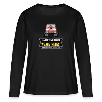 Chauffeur de train de fret - Zugführer Baureihe 185 - T-shirt manches longues Premium bio Femme - noir - Devant - Julia (174cm)