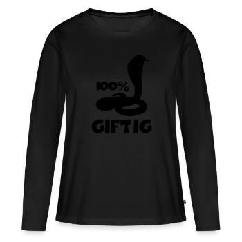 schlange giftig spruch - Frauen Premium Bio Langarmshirt - Schwarz - Vorne - Julia (174cm)