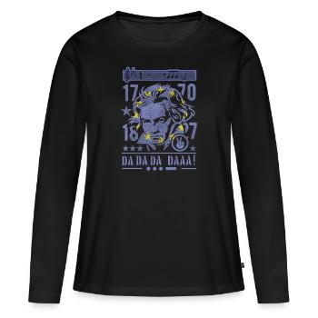 Beethoven, Europa - T-shirt manches longues Premium bio Femme - noir - Devant - Julia (174cm)