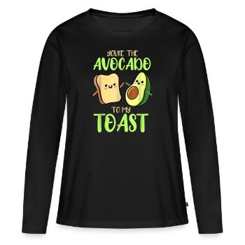 Avocado Trend 2021 - Youre the Avocado to my Toast - T-shirt manches longues Premium bio Femme - noir - Devant - Julia (174cm)
