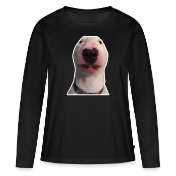 Drôle Walter Dog Meme Nelson Le chien - T-shirt manches longues Premium bio Femme - noir - Devant - Julia (174cm)