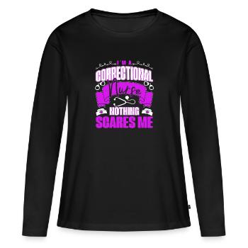 Correctional Nurse Nothing Scares Me Gifts - Women's Premium Organic Long Sleeve Shirt - black - Front - Julia (174cm)
