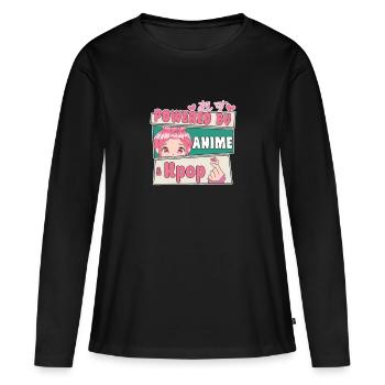 Cute Japanese Manga Women Girls Gift Otaku Kawaii - Women's Premium Organic Long Sleeve Shirt - black - Front - Julia (174cm)