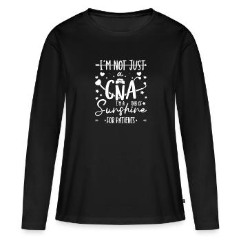 CNA Nursing Quotes Certified Nurse Assistant Gifts - Frauen Premium Bio Langarmshirt - Schwarz - Vorne - Julia (174cm)
