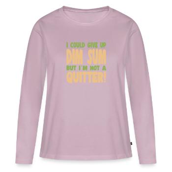 Bao Bun Funny Could Give Up Dim Sum Asian Food - Women's Premium Organic Long Sleeve Shirt - dusky pink - Front - Julia (174cm)
