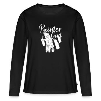 House Painter Decorator Designs - Funny Gifts for - Women's Premium Organic Long Sleeve Shirt - black - Front - Julia (174cm)