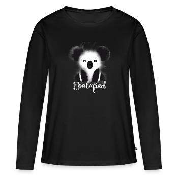 koala peluche ours en peluche dessin animé enfants mignons - T-shirt manches longues Premium bio Femme - noir - Devant - Julia (174cm)