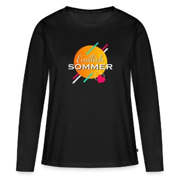 Endlich Sommer - Frauen Premium Bio Langarmshirt - Schwarz - Vorne - Julia (174cm)