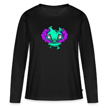 420 - T-shirt manches longues Premium bio Femme - noir - Devant - Julia (174cm)