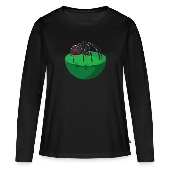 Giftspinne Schwarze Witwe Design - Frauen Premium Bio Langarmshirt - Schwarz - Vorne - Julia (174cm)
