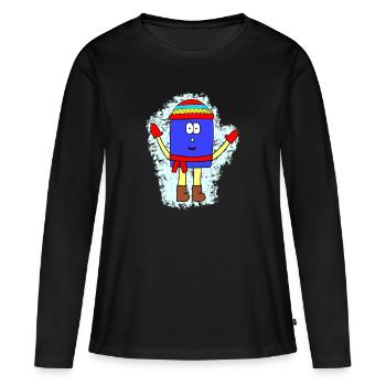 Conception du mutisme hivernal - T-shirt manches longues Premium bio Femme - noir - Devant - Julia (174cm)