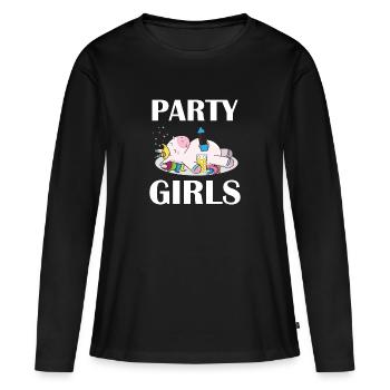 Party Outfit Women Groups - Women's Premium Organic Long Sleeve Shirt - black - Front - Julia (174cm)