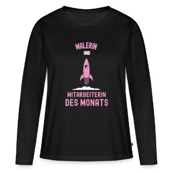 Best Painter Employee of the Month Painting - Women's Premium Organic Long Sleeve Shirt - black - Front - Julia (174cm)