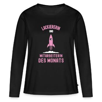 Best Female Lacquerer Employee of the Month Painter - Women's Premium Organic Long Sleeve Shirt - black - Front - Julia (174cm)