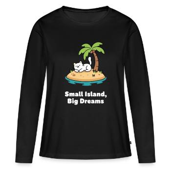 L’idylle de rêve de l’île de Cat - T-shirt manches longues Premium bio Femme - noir - Devant - Julia (174cm)