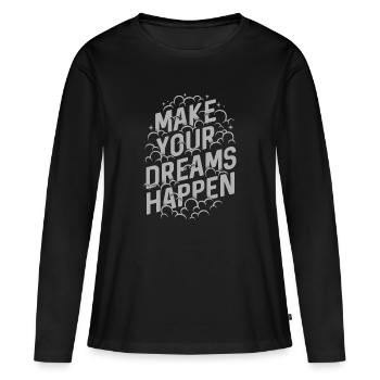RENDEZ-VOUS VOS RÊVES - T-shirt manches longues Premium bio Femme - noir - Devant - Julia (174cm)