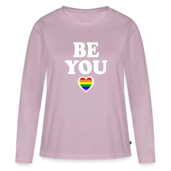 Be you - Women's Premium Organic Long Sleeve Shirt - dusky pink - Front - Julia (174cm)