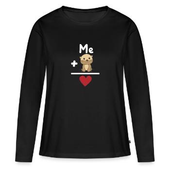 Lustige Otter rechen Formel für Tierliebhaber - Frauen Premium Bio Langarmshirt - Schwarz - Vorne - Julia (174cm)