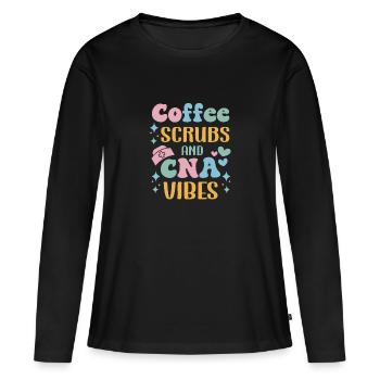 CNA Nursing Citations Drôle Infirmières Amoureux Mignon CNA - T-shirt manches longues Premium bio Femme - noir - Devant - Julia (174cm)