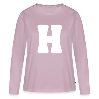 H - Women's Premium Organic Long Sleeve Shirt - dusky pink - Front - Julia (174cm)