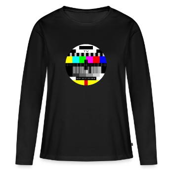 Test Image - T-shirt manches longues Premium bio Femme - noir - Devant - Julia (174cm)