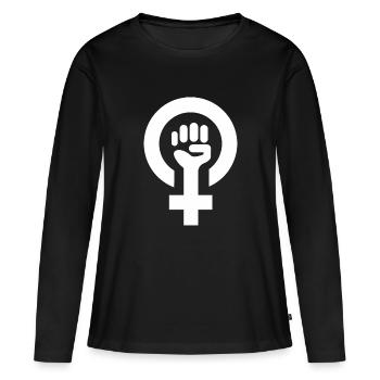 Weibliches Symbol - Frauen Premium Bio Langarmshirt - Schwarz - Vorne - Julia (174cm)